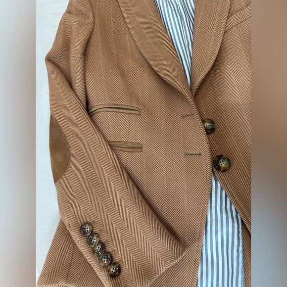 Veronica Beard Tan Houndstooth Blazer - Picture 3 of 4